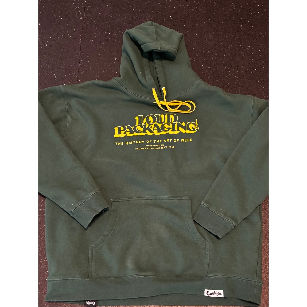 Cookies SF Loud Packaging Smoker's Club Hoodie Green Yellow XL